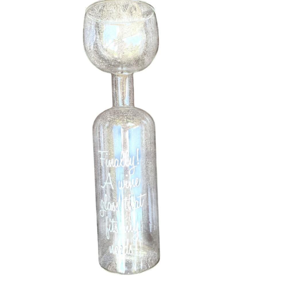 Giant Wine Glass Holds Entire Bottle Novelty Gag Party Big Mouth Opened Box Bar